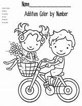Coloring Math Pages Addition Worksheet Kids Printable Subtraction sketch template