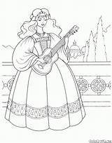 Prinzessin Gitarre Guitarra Principessa Reina Colorkid Chitarra Guitare Princesse Baile Principesse Prinzessinnen Harp Reine Chicas sketch template