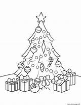 Tree Christmas Coloring Presents Pages Printable Drawing Print Cedar Color Drawings sketch template