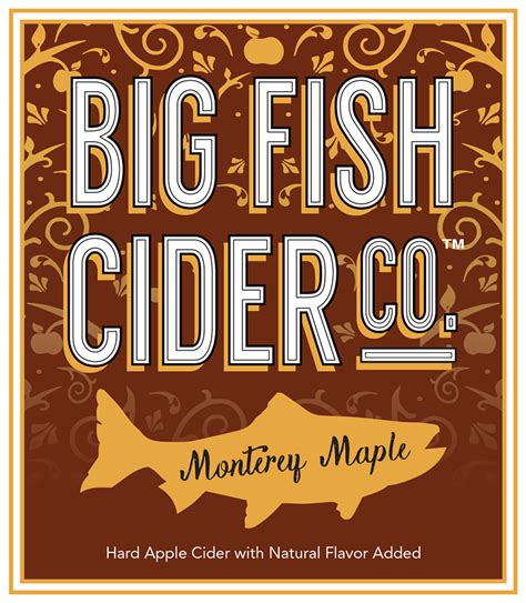 label big fish cider  monterey maple big fish cider