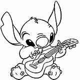 Stitch Lilo Stich Imprimer Guitare Joue Colorir Dessins Adulte Taurus Pikachu Leroy Ligne Personajes Kleurplaten Malvorlagen Ukulele Coloringpagesfortoddlers Recortar Jugar sketch template