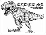 Tyrannosaurus Jurassic sketch template