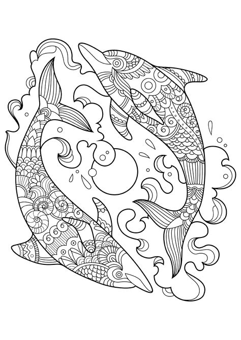 coloring pages  dolphins  mermaids