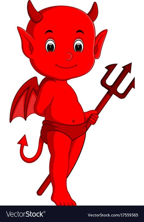 cute devil cartoon royalty free vector image vectorstock