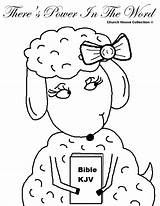 Coloring Sheep Pages School Sunday Word Lamb Power Sheets Kids Lambs Bible There Collection Church Print Library Clipart Popular Cartoon sketch template