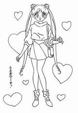 Sailor Moon Coloring Pages Venus 1734 1200 Sailormoon sketch template