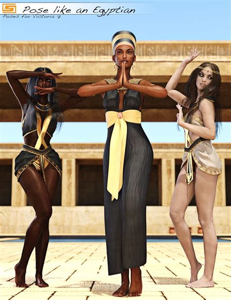 egyptian mega bundle characters outfits hair poses and lights 3d