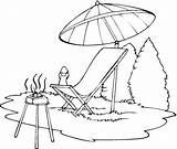 Beach Coloring Umbrella Chair Pages Summer Lounge Clip Drawings Getdrawings Printable Getcolorings Amp sketch template