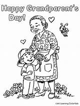 Grandparents Coloring Pages Printable Grandma Flower Grandparent Preschool Print Sheets Getcolorings Color Happy Getdrawings Divyajanani sketch template