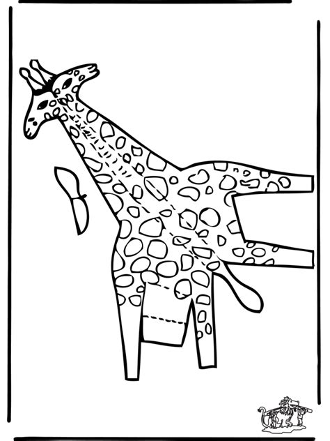 papercraft giraffe  cut