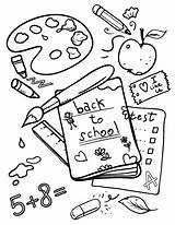 Coloring School Pages Back Printable First Welcome September Sheet Supplies Kindergarten Kids Pdf Old Color Sheets Preschool Printables Print House sketch template
