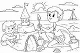 Sand Castle Coloring Building Boys Kids Pages sketch template