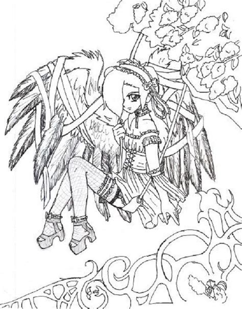 anime halloween coloring pages