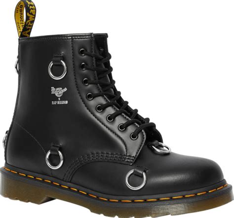 dr martens  raf simons ring embellished black boots incorporated style