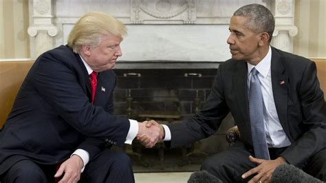 Donald Trump Meets Barack Obama Five Awkward Photos Bbc News