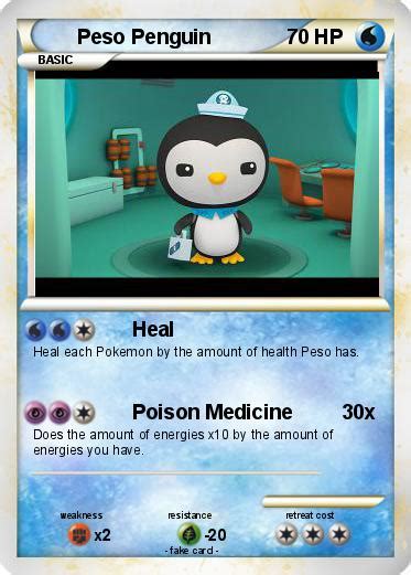 pokemon peso penguin heal  pokemon card