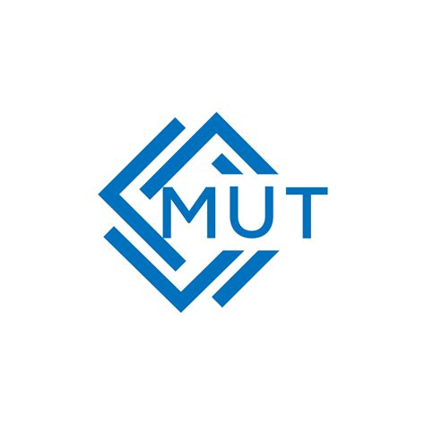 mut letter logo design  white background mut creative circle letter