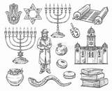 Oggetti Ebrei Simboli Objekt Judiska Religione Giudaismo Judaism Objects Symbols sketch template