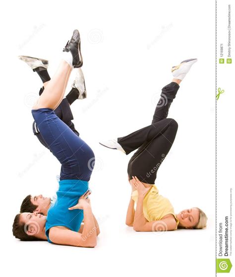 difficult exercise stock image image  handsome active