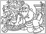 Coloring Christmas Santa Tree Pages Under Gift Print Drawing Kleurplaten Kerst Kerstman Tekeningen Kerstmis Tekening Kleuren Put Van Sheets Kleurplaatjes sketch template