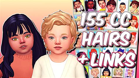 shared   maxis match toddler hair cc collection
