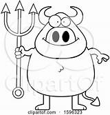 Pitchfork Chubby Devil Holding Illustration Royalty Thoman Cory Clipart Vector 2021 sketch template