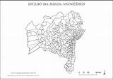 Bahia Mapas Municípios Municipios Contorno Colorir Outros Molde Usar Trabalhos sketch template