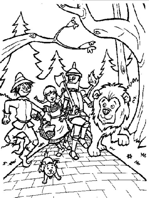 wizard  oz coloring pages  print  kids qcin