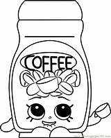Shopkins Coloring Coffee Pages Toffy Colouring Color Coloringpages101 Pdf Printable Getdrawings Shop sketch template