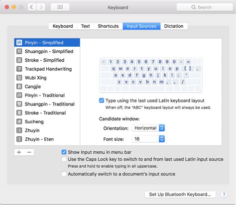 chinese input method apple support