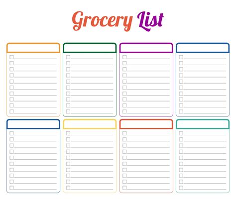 blank checklist template word