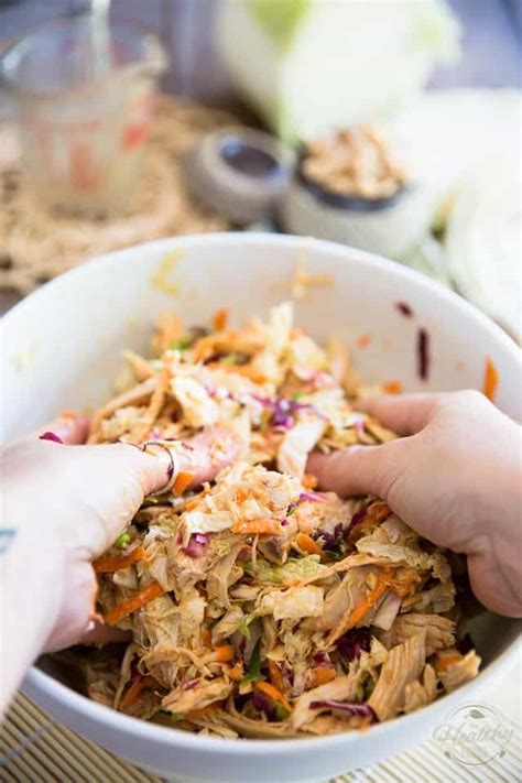 asian shredded chicken salad the healthy foodie