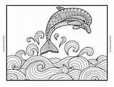 Dolphin Coloring Pages Whale Shark Mandala sketch template