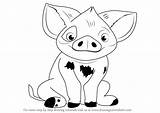 Moana Pua Drawing Draw Coloring Pig Step Face Template Pages Disney Sketch Drawings Easy Drawingtutorials101 Cartoon Tutorials Colouring Movies Choose sketch template