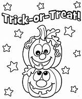 Halloween Coloring Pages Preschool Printable Pumpkin Treat Trick Sheets Pre Mummy Easy Happy Preschoolers Kids Colouring Oriental Trading Print Clipart sketch template