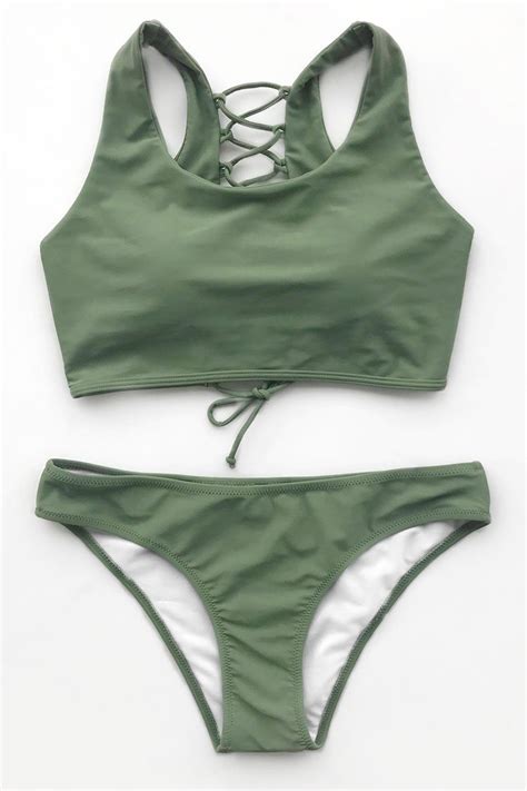 cupshe matcha mousse solid bikini set swimsuits and summer wears ️ in 2019 maillot de bain