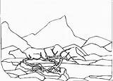 Alpen Berge Landschaften Landschappen Bergen Kleurplaten Animaatjes Malvorlage Paysages Ausmalbild Kahler Baum Designlooter sketch template
