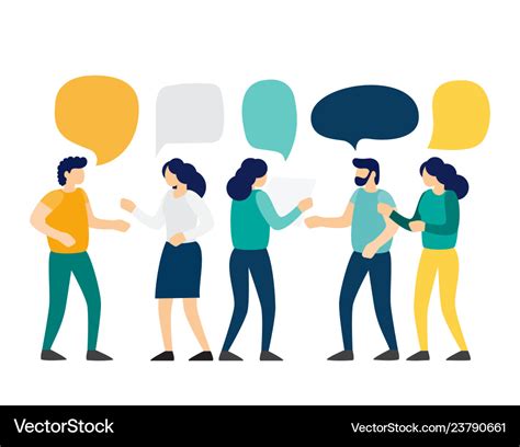 group  people talk     speech vector image