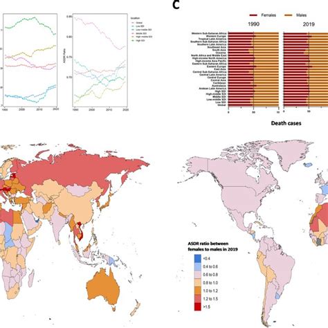 Sex Differences And Trends Of Ckd Deaths And Asdr From 1990 To 2019