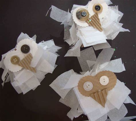 snowy owls winter crafts  kids snowy owl craft snowy owl art