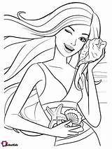 Barbie Coloring Printable Kids Bubakids Pages Beautiful sketch template