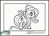 Fluttershy Coloring Pony Pages Little Printable Christmas Colouring Library Clipart Comments sketch template