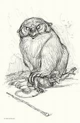 Diterlizzi Sketchbook Owlbear sketch template