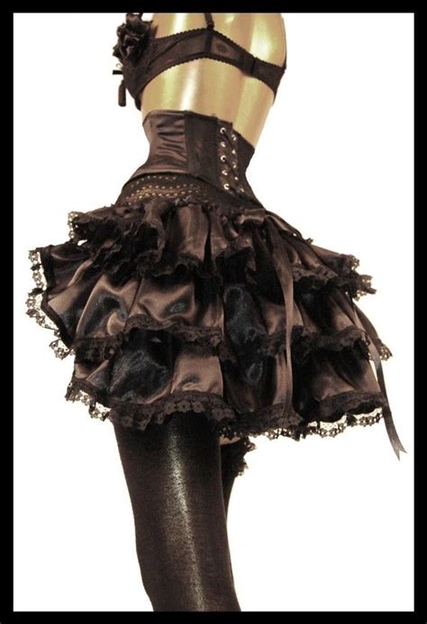black satin burlesque steampunk bustle the dark angel victorian