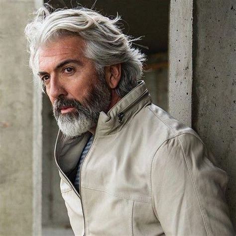 43 gorgeous hairstyles ideas for men to try this year grey hair men