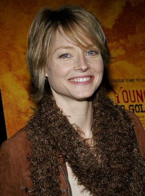 jodie foster wearing  hair   mid length style  layers