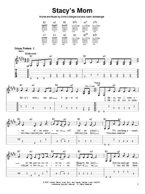 stacy s mom sheet music direct