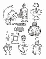 Coloring Pages Perfume Bottle Mandala Bottles Tattoo Adult Da sketch template