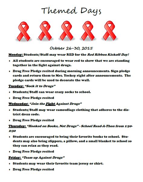 red ribbon week template