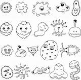Bacteria Virus Printable sketch template